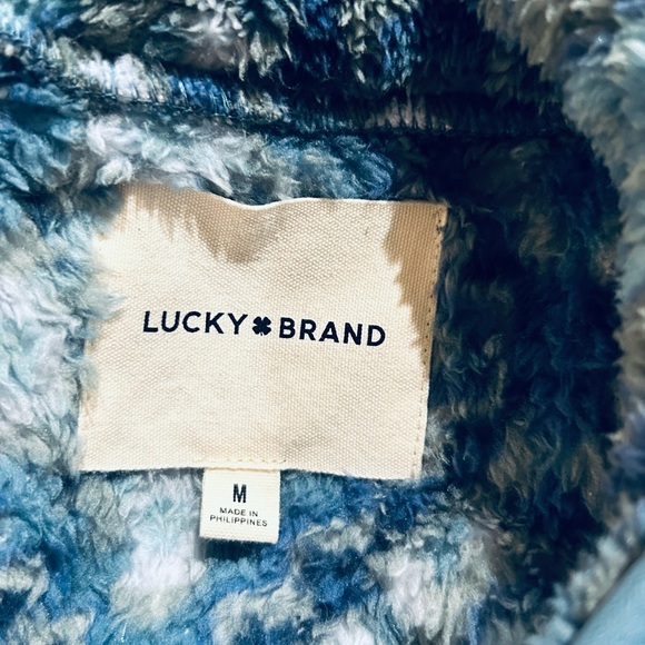 Lucky Brand Blue Southwestern Patterned Fleece Vest - Picture 8 of 11
